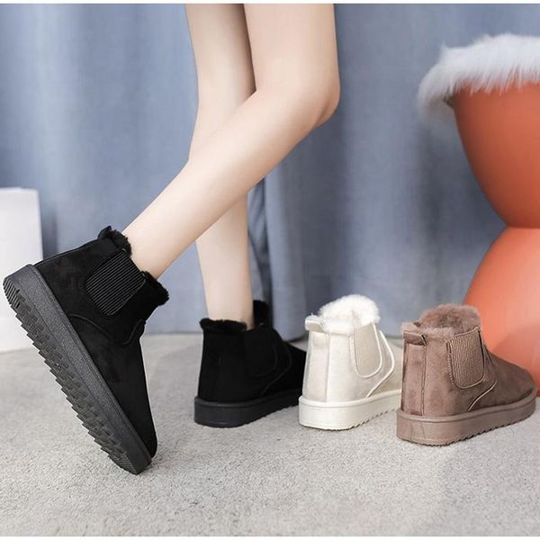 boots winter plush short women 2022 thick velvet warmth snow ladies slip on fashion cotton shoes plus size 35-42, Black
boots winter plush short women 2022 thick velvet warmth snow ladies slip on fashion cotton shoes plus size 35-42, Black