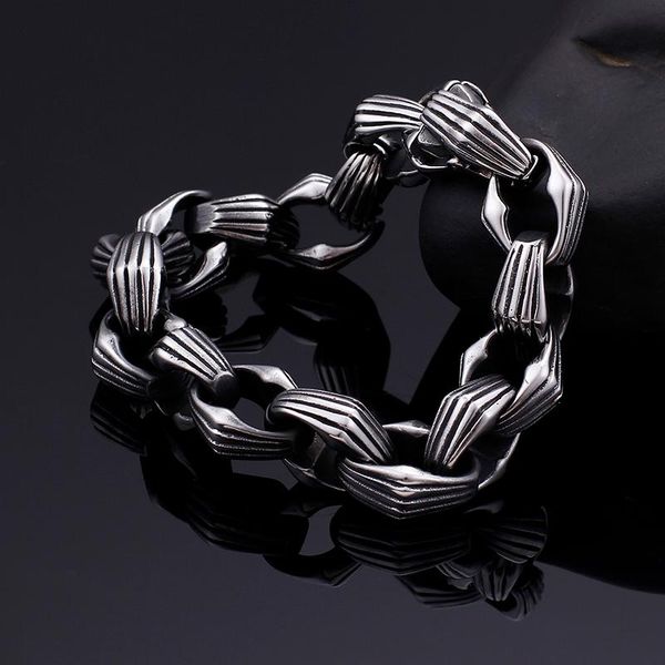 link, chain casting stainless steel link bracelet bangle mens 15mm 8.66'' 82g weight jewelry, Black
link, chain casting stainless steel link bracelet bangle mens 15mm 8.66'' 82g weight jewelry, Black