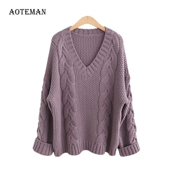 women's sweaters aoteman autumn winter sweater women 2021 solid warm oversized long sleeve casual v neck pullover loose knitted, White;black
women's sweaters aoteman autumn winter sweater women 2021 solid warm oversized long sleeve casual v neck pullover loose knitted, White;black