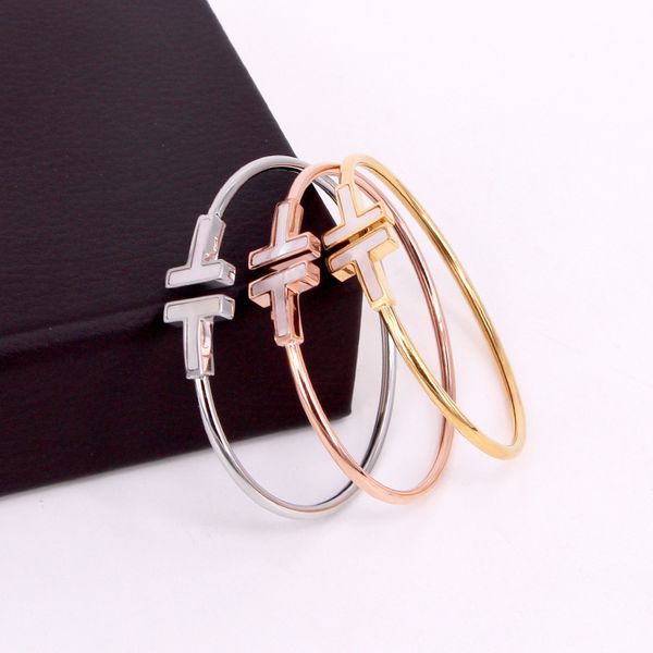 h3-404 japanese and korean fashion double hollow hose fashionable female personality pearl mother shell t letter bracelet, Silver
h3-404 japanese and korean fashion double hollow hose fashionable female personality pearl mother shell t letter bracelet, Silver