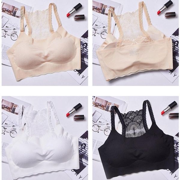 gym clothing seamless ice silk beauty back lace bottoming sports vest embroidered tube, White;black
gym clothing seamless ice silk beauty back lace bottoming sports vest embroidered tube, White;black