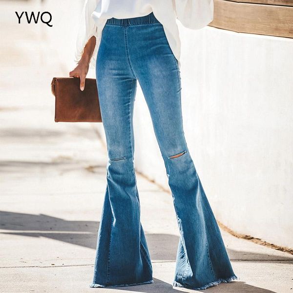 bell bottom women jeans ripped high waist elastic vintage fashion streetwear lotus flared denim pants office trousers women's, Blue
bell bottom women jeans ripped high waist elastic vintage fashion streetwear lotus flared denim pants office trousers women's, Blue