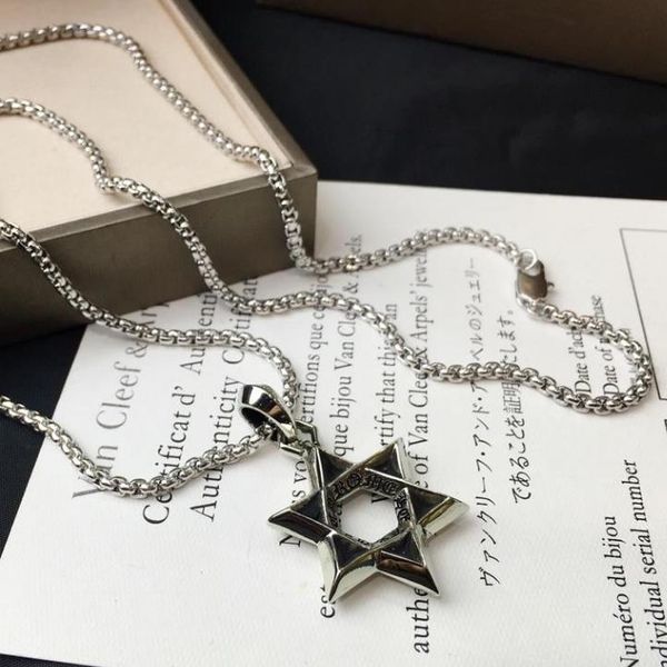 70cm men pendant necklace hip hop punk hex star necklace for jewelry women necklaces gift, Silver
70cm men pendant necklace hip hop punk hex star necklace for jewelry women necklaces gift, Silver