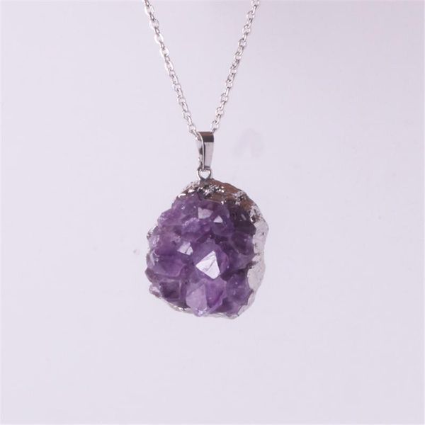 pendant necklaces 12pcs irregular random natural geode stones necklace purple crystal quartz amethysts pendants charms jewelry making, Silver
pendant necklaces 12pcs irregular random natural geode stones necklace purple crystal quartz amethysts pendants charms jewelry making, Silver