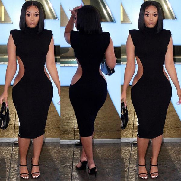 casual dresses black waist band cut out pencil for women high necked sleeveless mid calf dress elegant female bandage wrap, Black;gray
casual dresses black waist band cut out pencil for women high necked sleeveless mid calf dress elegant female bandage wrap, Black;gray