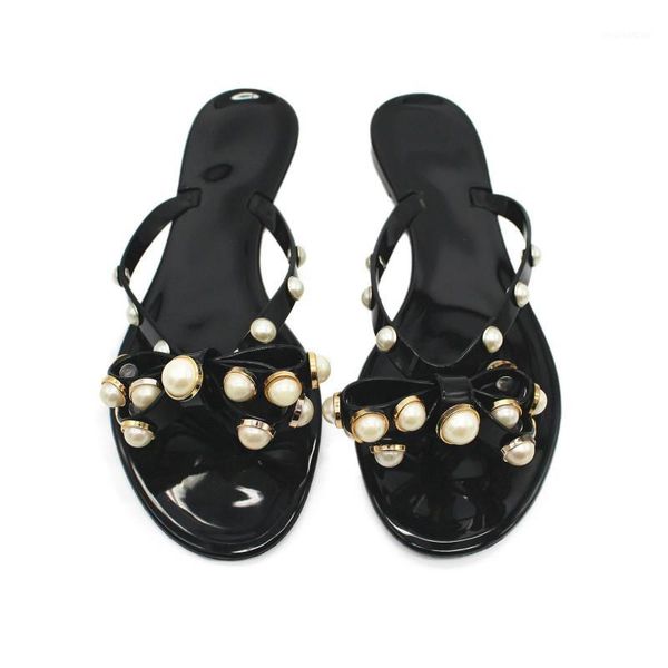 slippers summer bow pearl female jelly shoes woman beach waterproof large size ladies flip flops solid women footwear1, Black
slippers summer bow pearl female jelly shoes woman beach waterproof large size ladies flip flops solid women footwear1, Black