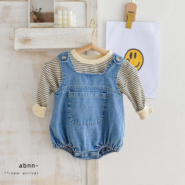 rompers 2021 baby sleeveless bodysuit infant toddler solid color denim overalls boys big pocket jumpsuit 0-24m clothes, Blue
rompers 2021 baby sleeveless bodysuit infant toddler solid color denim overalls boys big pocket jumpsuit 0-24m clothes, Blue