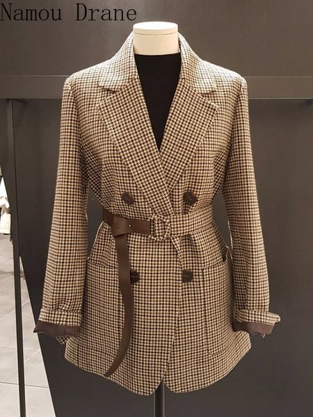 women's suits & blazers 2021 spring and autumn korean style houndstooth lan cotton small portrait project plus packed-up lace-up coat s, White;black
women's suits & blazers 2021 spring and autumn korean style houndstooth lan cotton small portrait project plus packed-up lace-up coat s, White;black