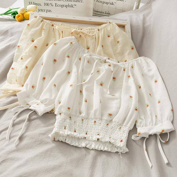 women's blouses & shirts fashion woman 2021 french tunics crop elegant floral print short sleeve t shirt chic bow y2k clothing streetwe, White
women's blouses & shirts fashion woman 2021 french tunics crop elegant floral print short sleeve t shirt chic bow y2k clothing streetwe, White