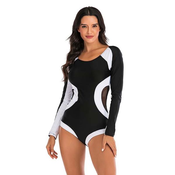 women one piece long sleeve back zipper swimsuit rash guard bathing suit 7772 two-piece suits
women one piece long sleeve back zipper swimsuit rash guard bathing suit 7772 two-piece suits