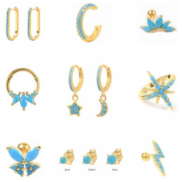 stud genuine 925 sterling silver turquoise earring for women piercing jewelry cubic zircon wedding party engagement bijoux gift, Golden;silver
stud genuine 925 sterling silver turquoise earring for women piercing jewelry cubic zircon wedding party engagement bijoux gift, Golden;silver