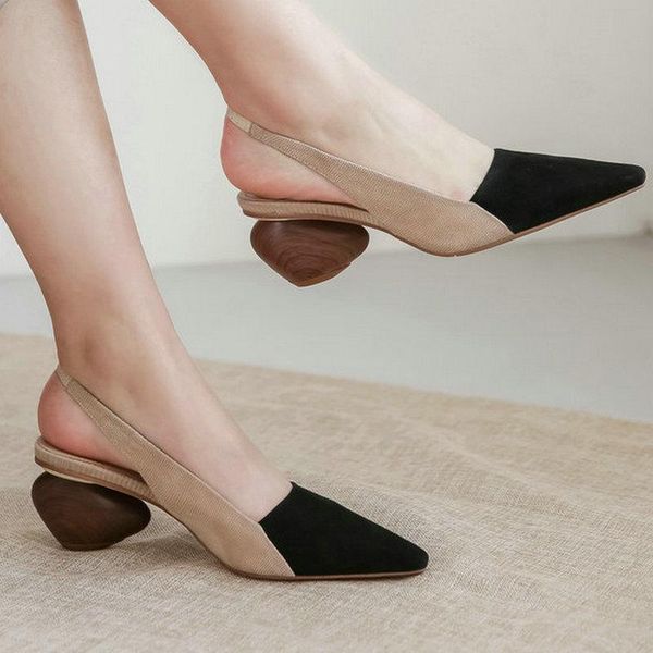 dress shoes elegant genuine leather women's summer back strap thick heels pumps women mixed colors wedding dancing woman, Black
dress shoes elegant genuine leather women's summer back strap thick heels pumps women mixed colors wedding dancing woman, Black