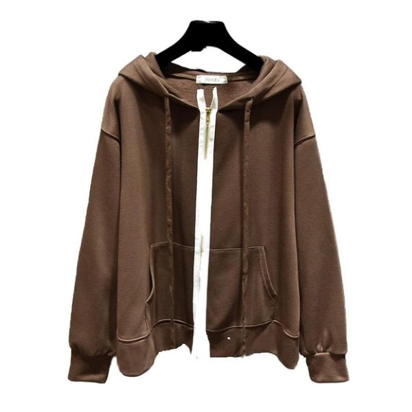 women's hoodies & sweatshirts autumn winter thick fleece solid color hooded zip up large size long sleeve warm outfit, Black
women's hoodies & sweatshirts autumn winter thick fleece solid color hooded zip up large size long sleeve warm outfit, Black