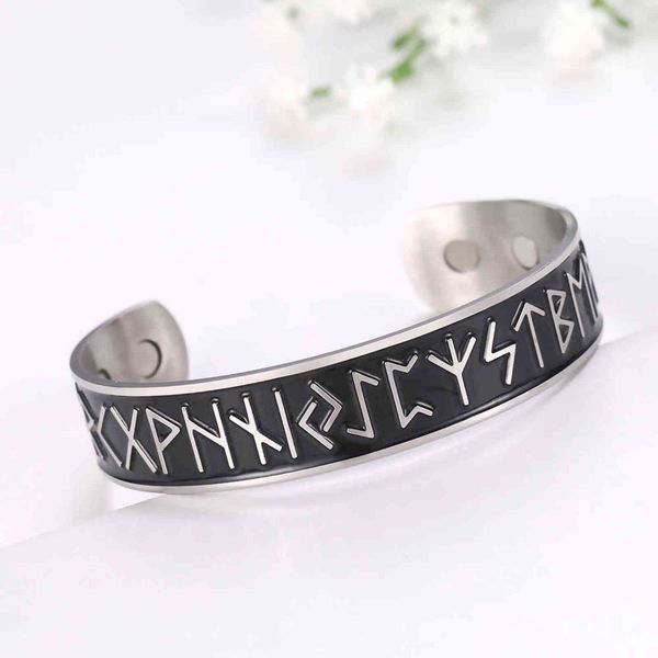 skyrim stainless steel nordic runes viking cuff bangle wicca amulet vintage health magnetic bracelet jewelry gift for men women, Golden;silver
skyrim stainless steel nordic runes viking cuff bangle wicca amulet vintage health magnetic bracelet jewelry gift for men women, Golden;silver