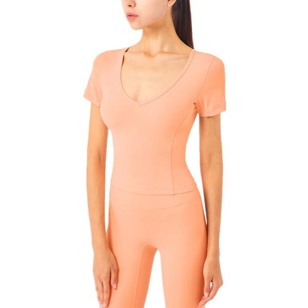 yoga outfit summer nude color comfortable shirt women v-neck slim sports outdoor running riding short-sleeved t-shirt
yoga outfit summer nude color comfortable shirt women v-neck slim sports outdoor running riding short-sleeved t-shirt
