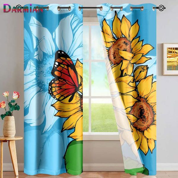 sunflower with butterfly printing window curtain thermal insualted european style bedroom decor blackout grommet & drapes
sunflower with butterfly printing window curtain thermal insualted european style bedroom decor blackout grommet & drapes