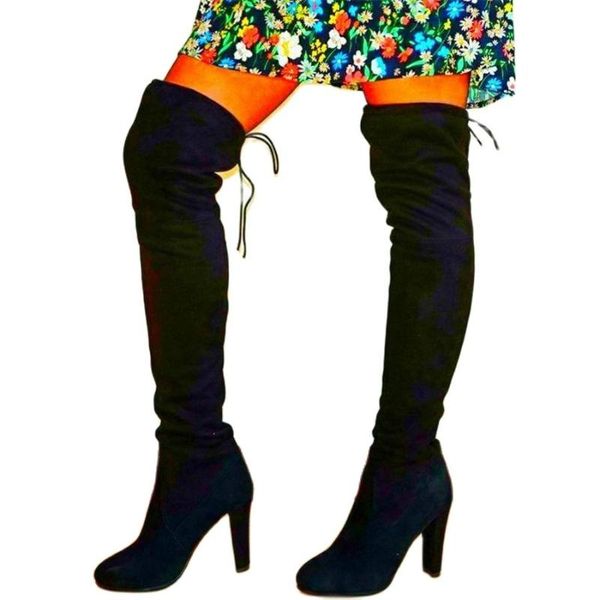 thigh high boots women winter warm suede leather round toe over the knee tall long party pumps 35-42 size, Black
thigh high boots women winter warm suede leather round toe over the knee tall long party pumps 35-42 size, Black