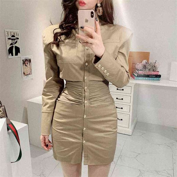 autumn restro mini shirt dresses ladies korea long sleeve stain party for women clothing 210602, Black;gray
autumn restro mini shirt dresses ladies korea long sleeve stain party for women clothing 210602, Black;gray