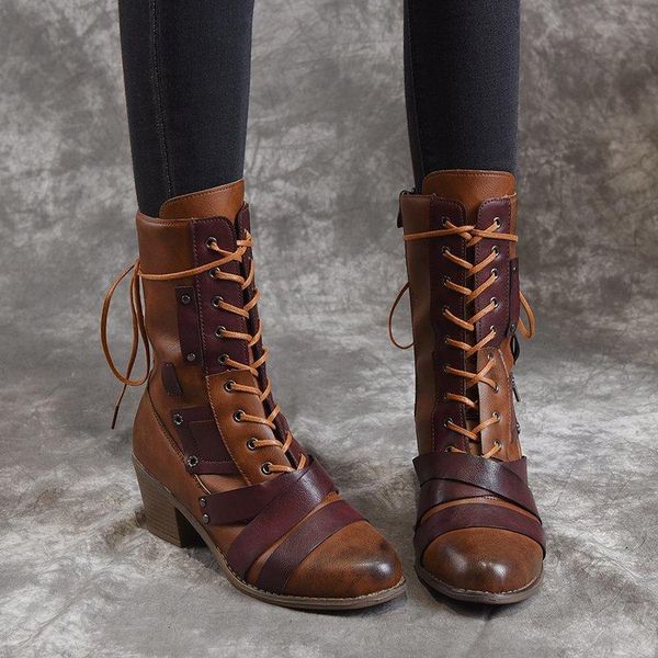 boots autumn winter women shoes lace up high heels platform ladies ankle buckle strap zipper punk, Black
boots autumn winter women shoes lace up high heels platform ladies ankle buckle strap zipper punk, Black