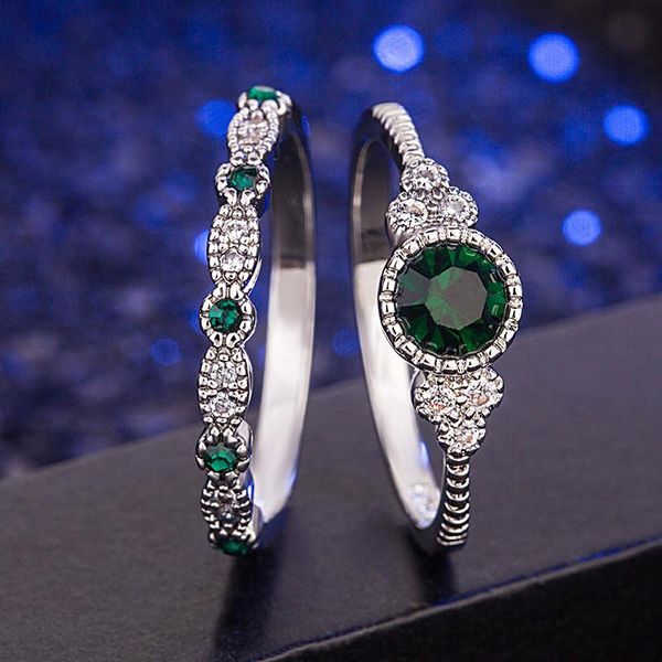 wedding rings vintage male female blue green crystal jewelry charm silver color for women cute round zircon engagement ring set, Slivery;golden
wedding rings vintage male female blue green crystal jewelry charm silver color for women cute round zircon engagement ring set, Slivery;golden