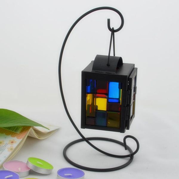 wrought iron candlestick retro vintage hanging lantern lamp with hook stand & colorful glass window for table bar home dtt88 decorative obje
wrought iron candlestick retro vintage hanging lantern lamp with hook stand & colorful glass window for table bar home dtt88 decorative obje
