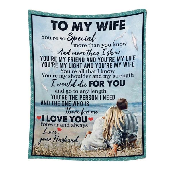 blankets to my wife flannel throw blanket letter printed quilts air mail keep warm sofa child home textiles dreamlike family gift
blankets to my wife flannel throw blanket letter printed quilts air mail keep warm sofa child home textiles dreamlike family gift