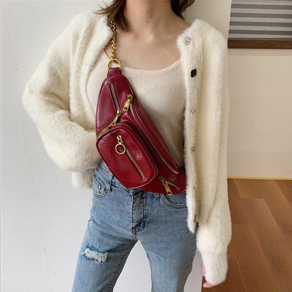 spring inspu leather women's bag 2021 waist tide korean personality chest fashion wild chain shoulder messenger bags
spring inspu leather women's bag 2021 waist tide korean personality chest fashion wild chain shoulder messenger bags