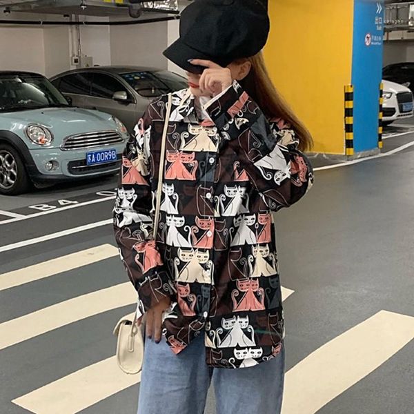women's blouses & shirts female autumn casual turn-down collar shirt chemisier femme 2021 ladies cartoon print blouse women long sleev, White
women's blouses & shirts female autumn casual turn-down collar shirt chemisier femme 2021 ladies cartoon print blouse women long sleev, White