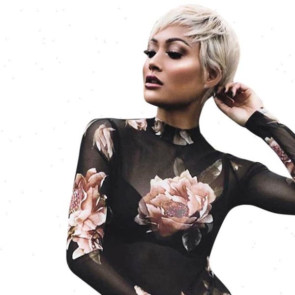women shirts blouse sheer mesh pink rose print long sleeve slim round neck transparent individuality tunics yj, White
women shirts blouse sheer mesh pink rose print long sleeve slim round neck transparent individuality tunics yj, White