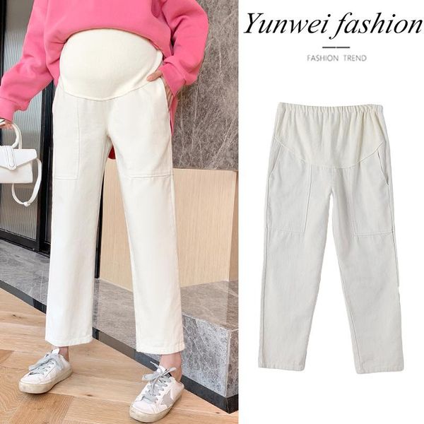 maternity bottoms 003# pants spring autumn solid color adjustable elastic waist belly support trousers, White
maternity bottoms 003# pants spring autumn solid color adjustable elastic waist belly support trousers, White