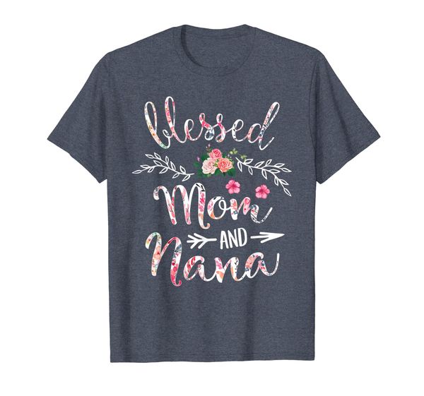 blessed mom and nana t-shirt blessed to be called nana, White;black