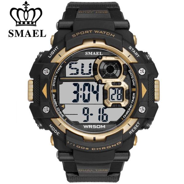 wristwatches smael brand watch men luxury sport electronic digital male wrist clock man waterproof men's military watches, Slivery;brown
wristwatches smael brand watch men luxury sport electronic digital male wrist clock man waterproof men's military watches, Slivery;brown