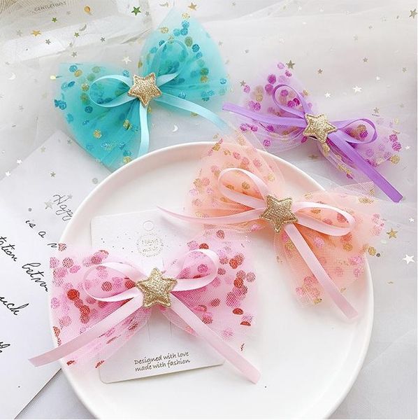 hair accessories boutique 12pcs fashion glitter star dot gauze bow hairpins ribbon bowknot clips princess headwear girls, Slivery;white 
hair accessories boutique 12pcs fashion glitter star dot gauze bow hairpins ribbon bowknot clips princess headwear girls, Slivery;white