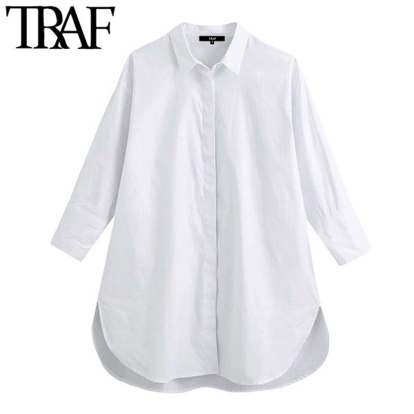 traf women fashion with buttons loose asymmetry blouses vintage long sleeve side vents female shirts blusas chic 210415, White
traf women fashion with buttons loose asymmetry blouses vintage long sleeve side vents female shirts blusas chic 210415, White