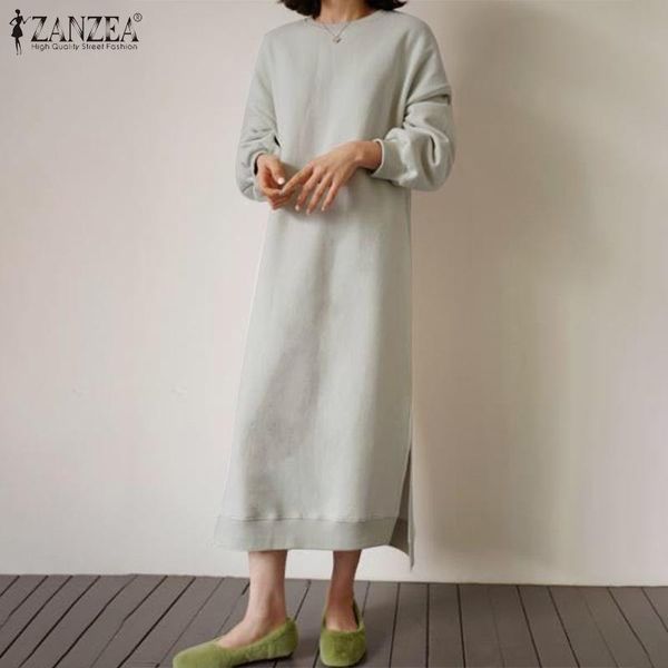 women mid-calf dresses 5xl ladies split fork vestidos oversized zanzea casual solid robe femme autumn long sleeve sundress, Black;gray
women mid-calf dresses 5xl ladies split fork vestidos oversized zanzea casual solid robe femme autumn long sleeve sundress, Black;gray