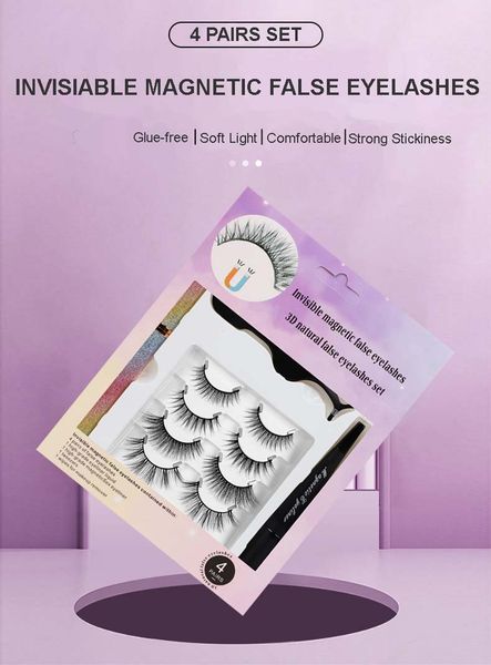 natural 3d invisiable magnetic false eyelashes 4 pairs set soft light handmade reusable glue-fake lashes with magnet eyeliner tweezer makeup
natural 3d invisiable magnetic false eyelashes 4 pairs set soft light handmade reusable glue-fake lashes with magnet eyeliner tweezer makeup