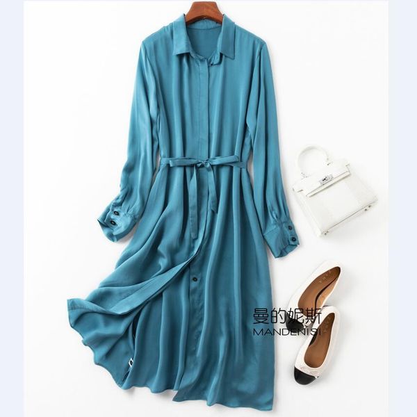 dress women's 100% pure silk sleeve collared long shirt dress solid color jn023, Black;gray
dress women's 100% pure silk sleeve collared long shirt dress solid color jn023, Black;gray
