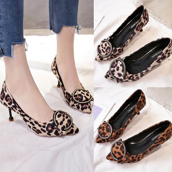women's pumps fashion spring summer shoes buckle leopard pump high heel banquet single shoe lady wedding dress, Black
women's pumps fashion spring summer shoes buckle leopard pump high heel banquet single shoe lady wedding dress, Black