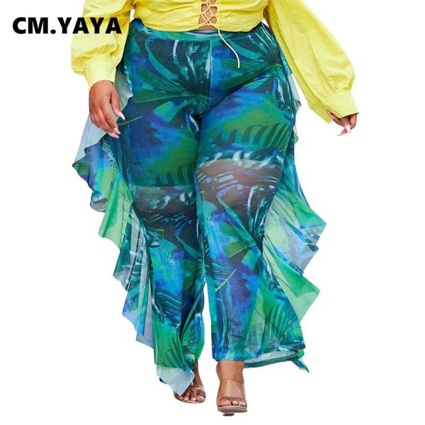 plus size pants lemon gina women print mesh ruffles stretchy wide leg trousers female fashion beachwear casual bottoms autumn
plus size pants lemon gina women print mesh ruffles stretchy wide leg trousers female fashion beachwear casual bottoms autumn
