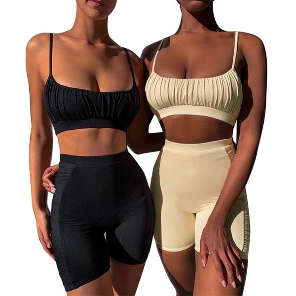 summer fashion women sets solid color strapless sleeveless lace up backless shorts high waist female sportswear two piece dress, White
summer fashion women sets solid color strapless sleeveless lace up backless shorts high waist female sportswear two piece dress, White