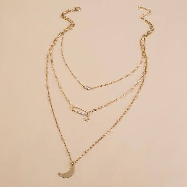 pendant necklaces minar fashion gold color safety pin for women simulated pearl metal moon linked chain choker necklace gifts, Silver
pendant necklaces minar fashion gold color safety pin for women simulated pearl metal moon linked chain choker necklace gifts, Silver