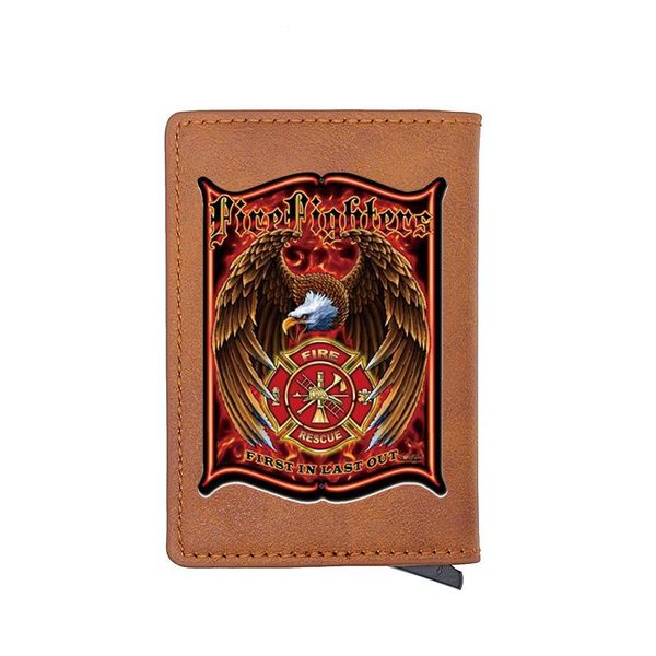card holders classic firemen eagle design digital printing casual leather holder wallet men women short purse gift, Brown;gray
card holders classic firemen eagle design digital printing casual leather holder wallet men women short purse gift, Brown;gray