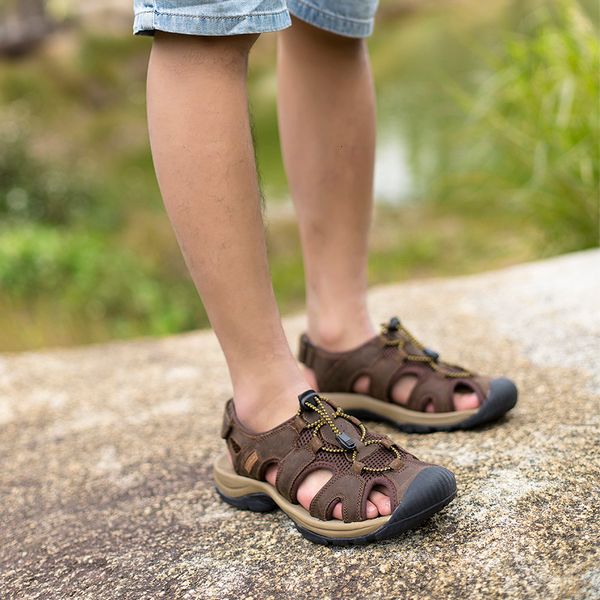 slippers summer sandals men outodor fashion mens genuine leather classic roman beach men's sandal sandalias hombre smf5, Black
slippers summer sandals men outodor fashion mens genuine leather classic roman beach men's sandal sandalias hombre smf5, Black