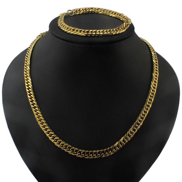 earrings & necklace 9mm stainless steel gold color bracelets set for men women curb cuban chain gifts fashion jewelry, Silver
earrings & necklace 9mm stainless steel gold color bracelets set for men women curb cuban chain gifts fashion jewelry, Silver
