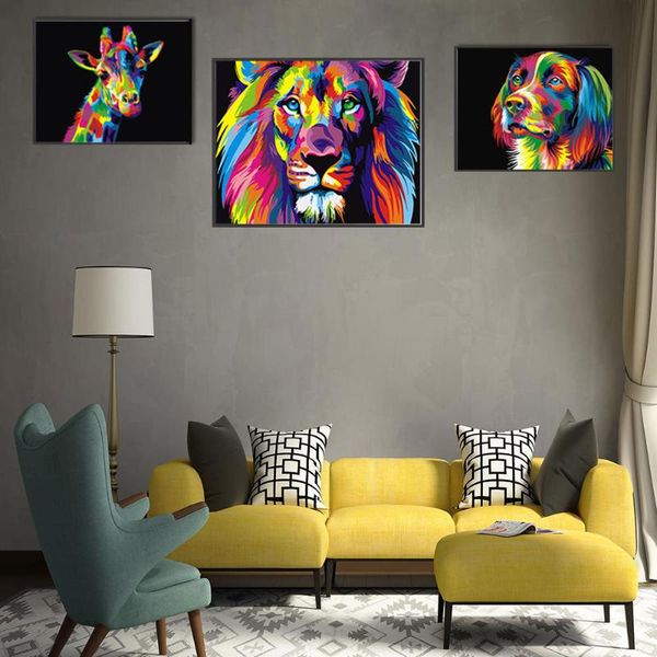 paintings customize canvas painting colors lion tiger dog cats elephant animal dazzling pattern wall art poster prints picture home decora
paintings customize canvas painting colors lion tiger dog cats elephant animal dazzling pattern wall art poster prints picture home decora