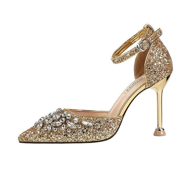 dress shoes women han edition pointed sequins diamond fashion high-heeled sandals women's # 39, Black
dress shoes women han edition pointed sequins diamond fashion high-heeled sandals women's # 39, Black