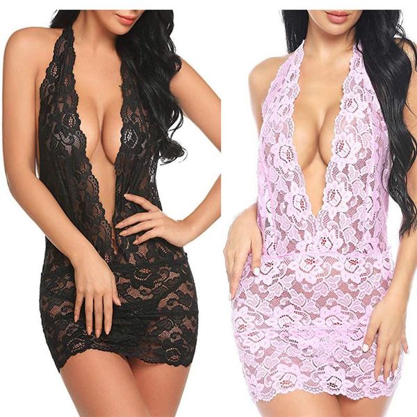 women's sleepwear women clothes fashion sleevless lace home dress dark v neck nightgown female nightdress, Black;red
women's sleepwear women clothes fashion sleevless lace home dress dark v neck nightgown female nightdress, Black;red
