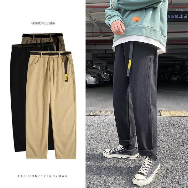 forgss 2021 spring/autumn men basic casual straight trousers wide leg loose jeans student khaki long leisure boys pants men's, Black
forgss 2021 spring/autumn men basic casual straight trousers wide leg loose jeans student khaki long leisure boys pants men's, Black