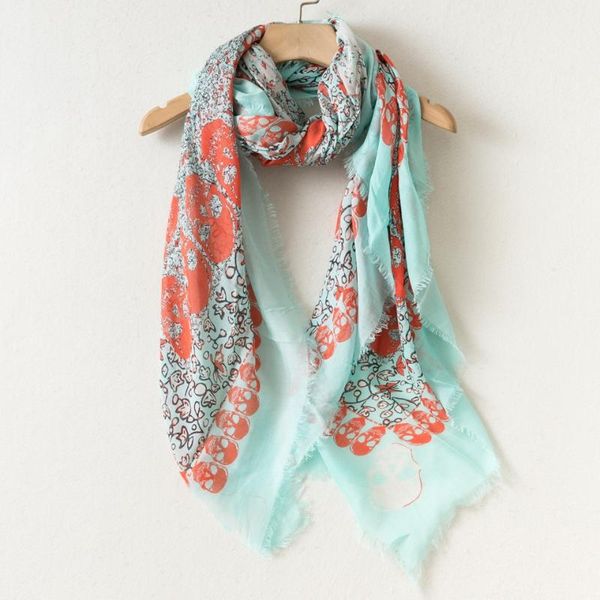 scarves women four seasons style modal cotton printed large square scarf, Blue;gray
scarves women four seasons style modal cotton printed large square scarf, Blue;gray