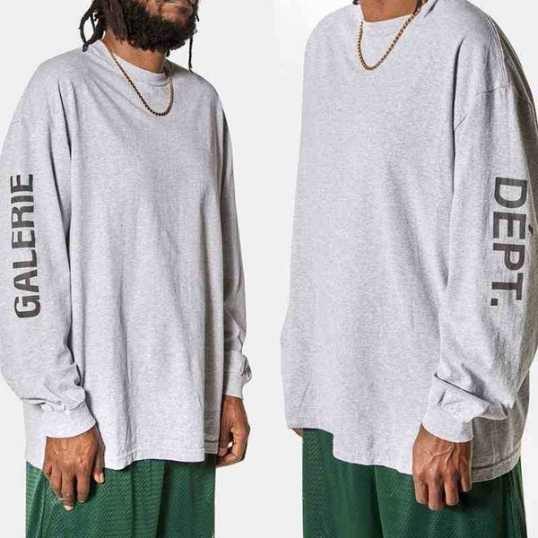 high street fashion brand galery dept letter long sleeve t-shirt round neck sweater for men and women., White;black
high street fashion brand galery dept letter long sleeve t-shirt round neck sweater for men and women., White;black
